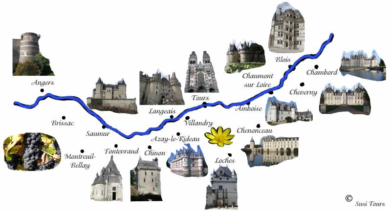Carte val de loire chateaux