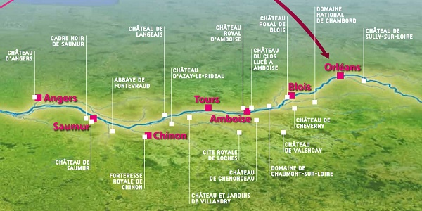 Itinéraire des chateaux de la loire