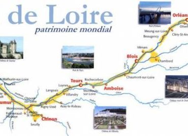 Carte des chateaux de la loire à visiter