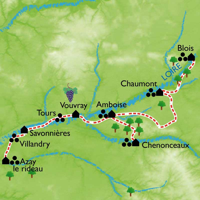 Circuit visite chateaux de la loire