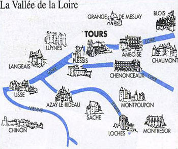 Chateau de loire carte