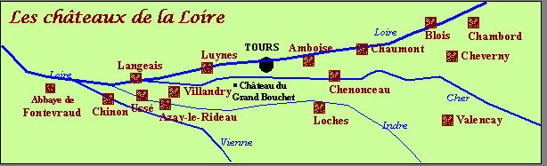 Sur la route des chateaux de la loire