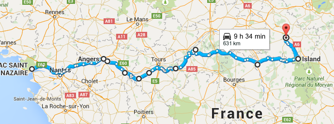 Route des chateaux de la loire itineraire